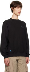 Archival Reinvent Black WIND AND SEA Edition Waffle Crewneck Sweatshirt