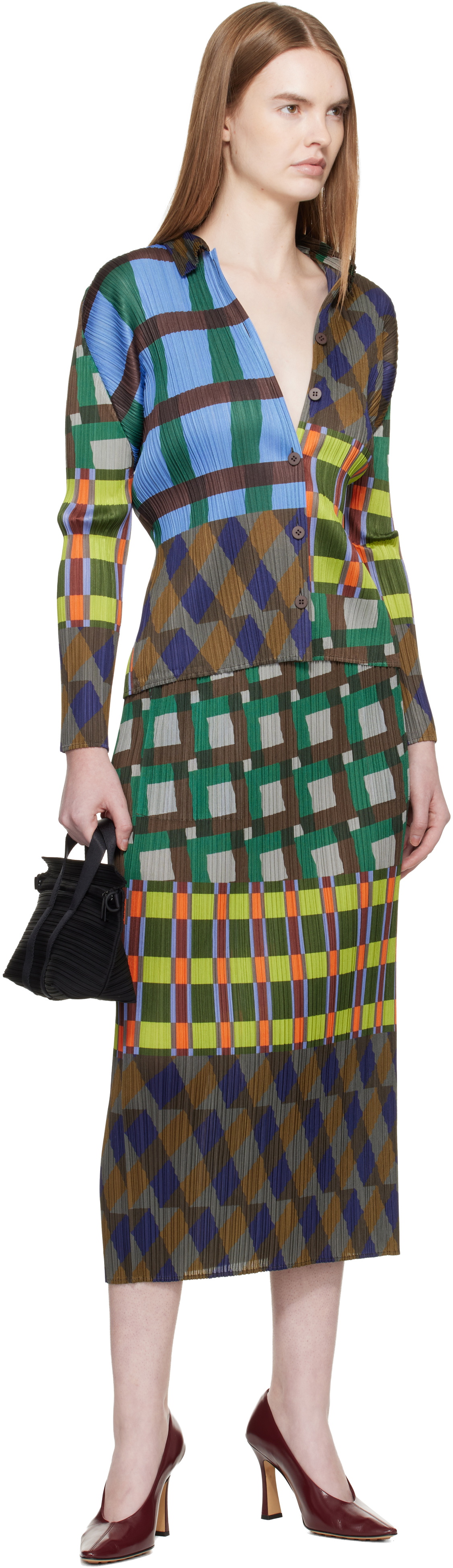 PLEATS PLEASE ISSEY MIYAKE Black Pleats Boston Bag
