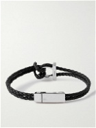 Salvatore Ferragamo - Logo-Embellished Leather and Silver-Tone Bracelet