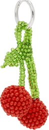 Pura Utz Green & Red Cherry Single Earring