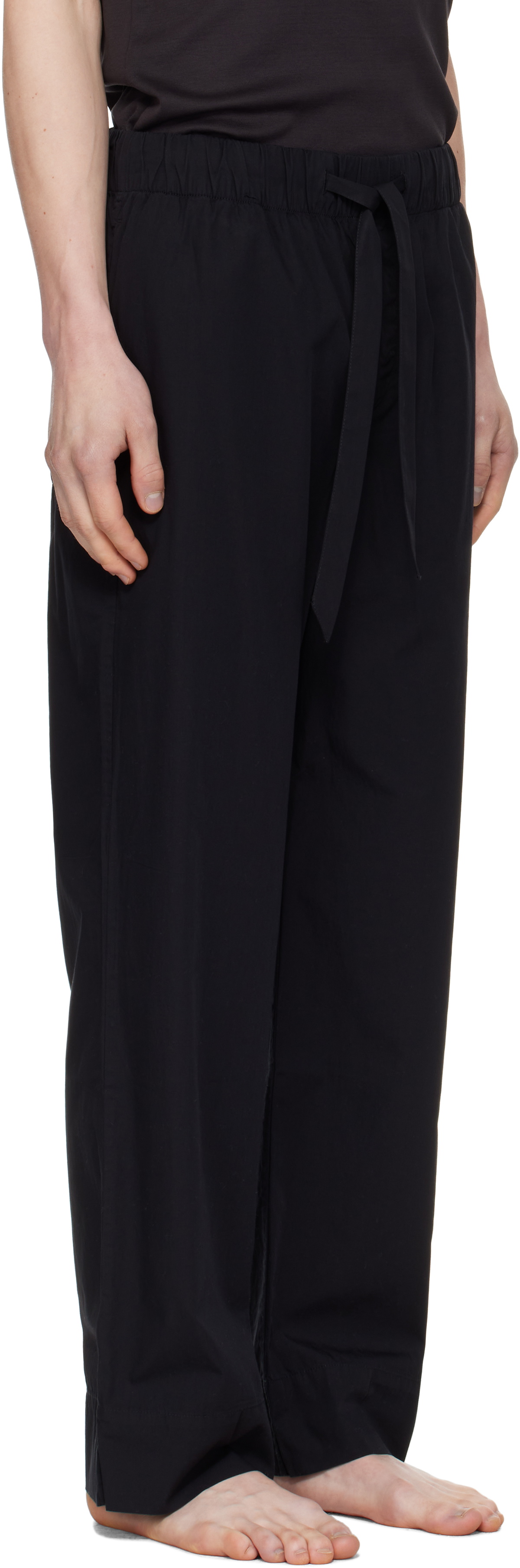 Tekla Black Poplin Pyjama Pants