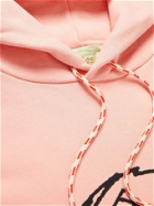 Aries - Printed Cotton-Jersey Hoodie - Pink