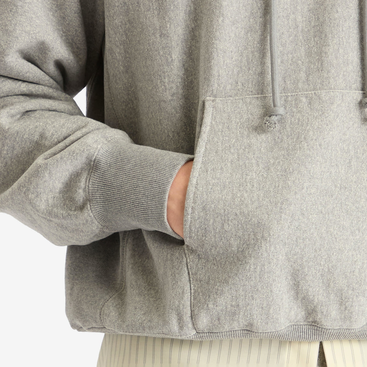 Auralee Men's Soft Jersey Hoodie in Top Grey Auralee