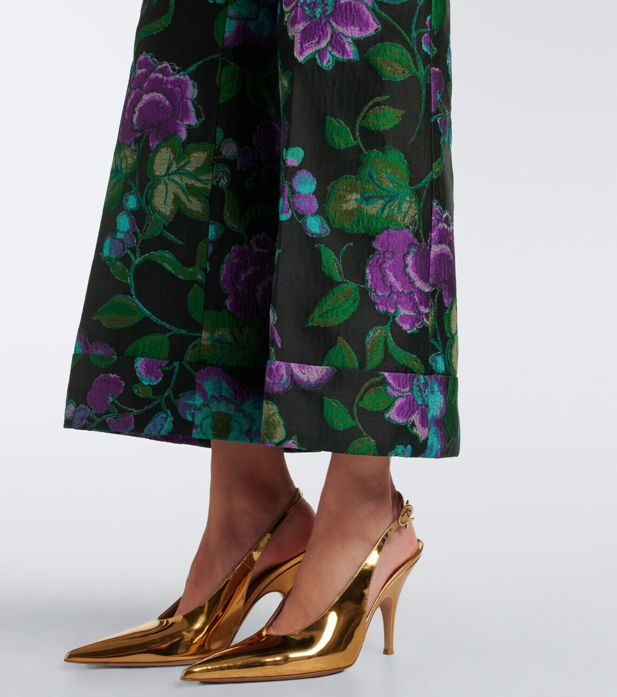 La DoubleJ Hendrix floral jacquard straight pants