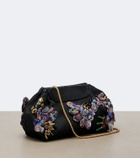 Dries Van Noten Embellished leather-trimmed clutch