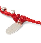 Paul Smith - Friendship Waxed Cotton and Silver-Tone Bracelet - Red