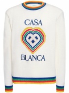 CASABLANCA - Heart Logo Cotton Knit Sweater