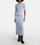 Gabriela Hearst Kavya cashmere and silk midi skirt