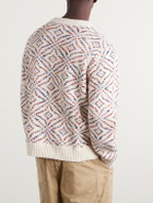 Corridor - Mandala Jacquard-Knit Pima Cotton Cardigan - Neutrals