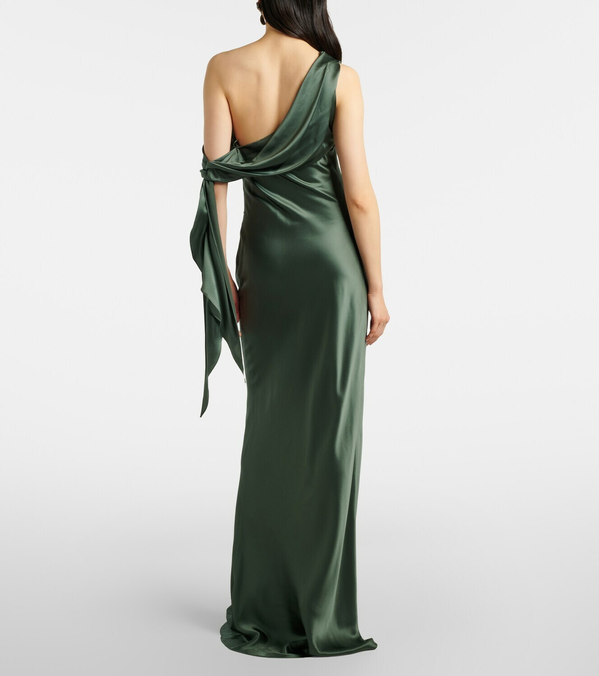 The Sei Draped asymmetric silk satin gown