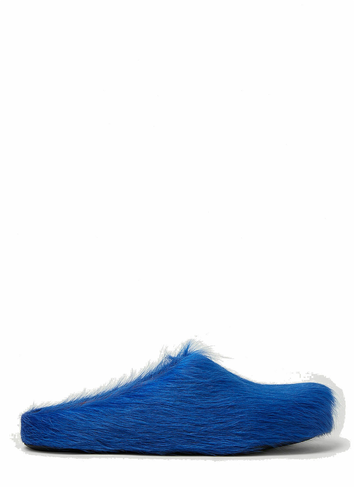 Photo: Hairy Fussbett Mules in Blue