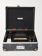 Berluti - Globe-Trotter Shoe Repair Kit with Venezia Leather-Trimmed Virée Canvas Case