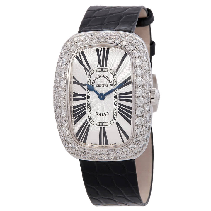 Photo: Franck Muller Galet Quartz Diamond Silver Dial Watch 3002 L QZ R D2 OG