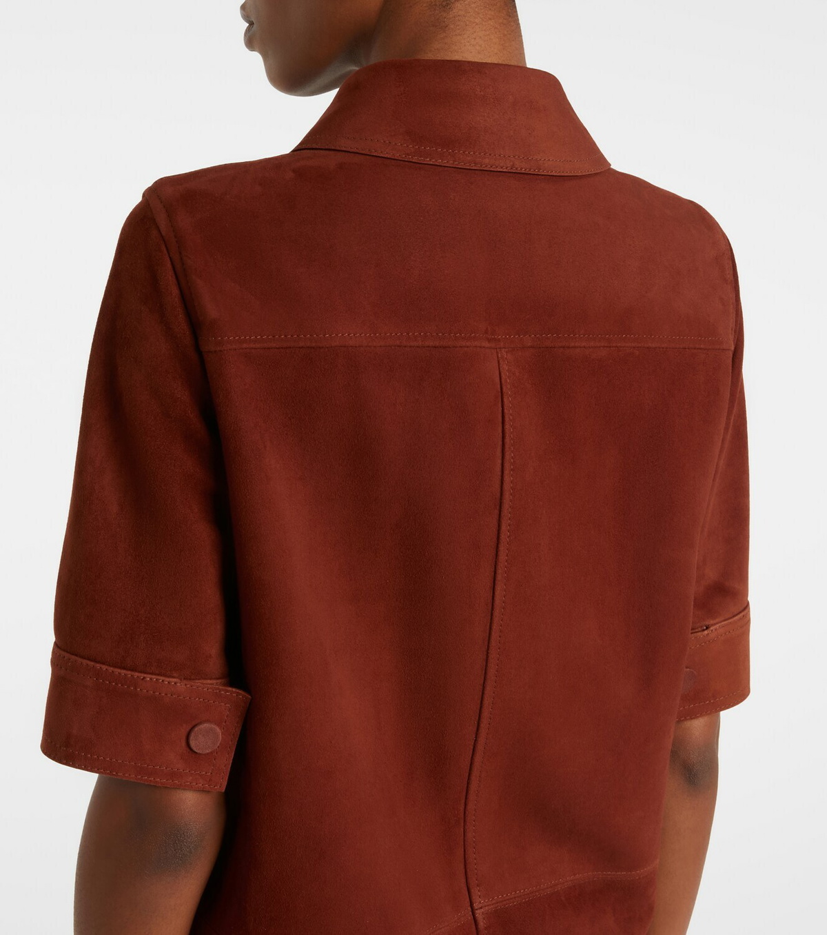 Yves Salomon Suede polo dress