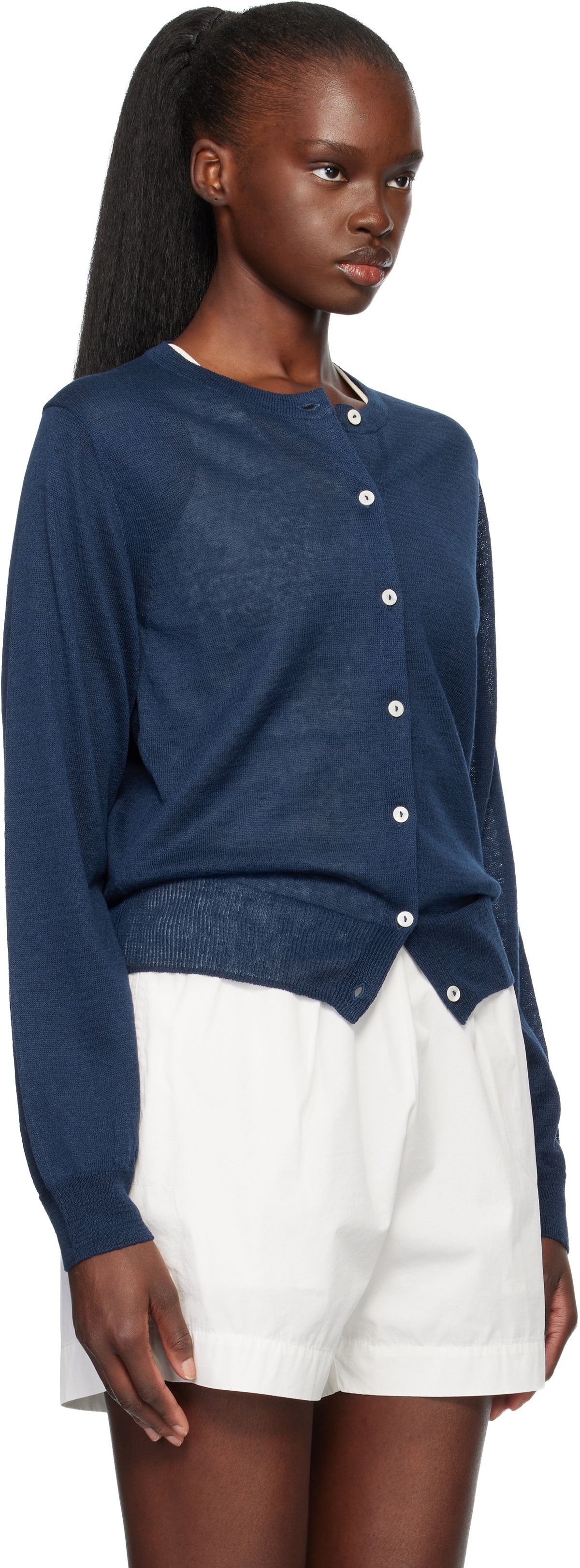 Nothing Written Navy Rola Linen Cardigan