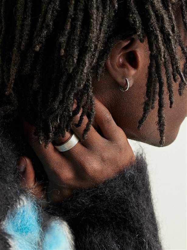 Photo: MARIA TASH - Eternity 9.5mm White Gold Diamond Single Hoop Earring