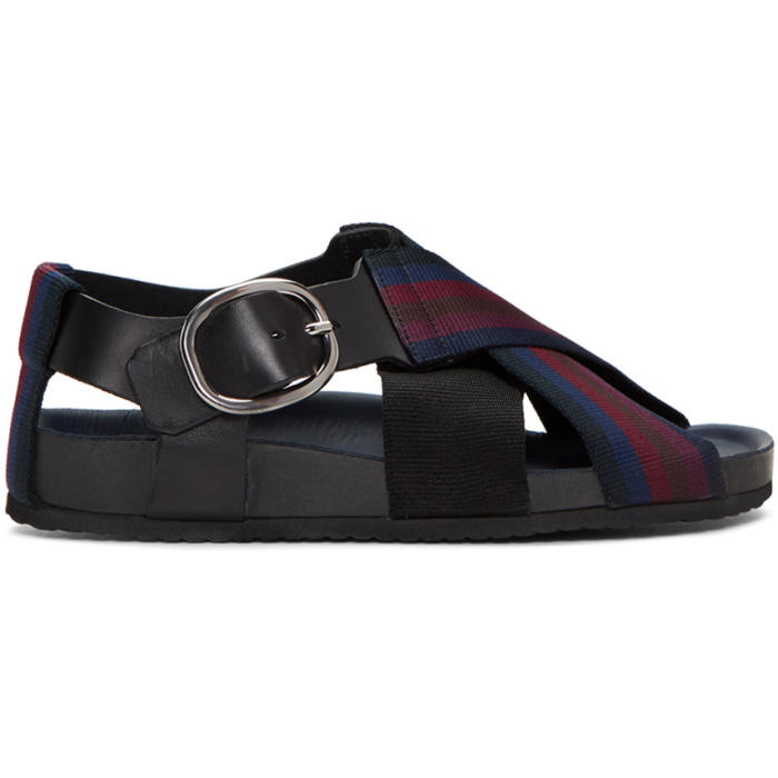 Photo: Paul Smith Multicolor Dark Striped Ray Sandals