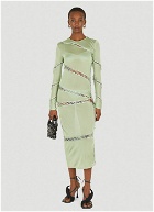 Puzzle Long Sleeve Dress in Green
