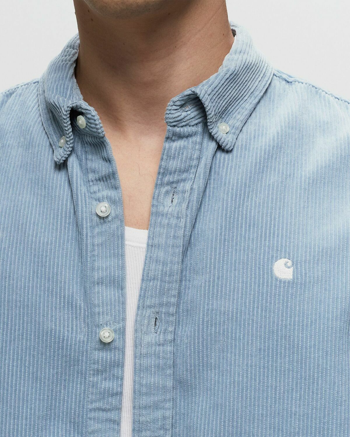 Carhartt Wip L/S Madison Cord Shirt Blue Longsleeves Carhartt WIP