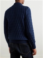 S.N.S Herning - Stark Cable-Knit Merino Wool Sweater - Blue