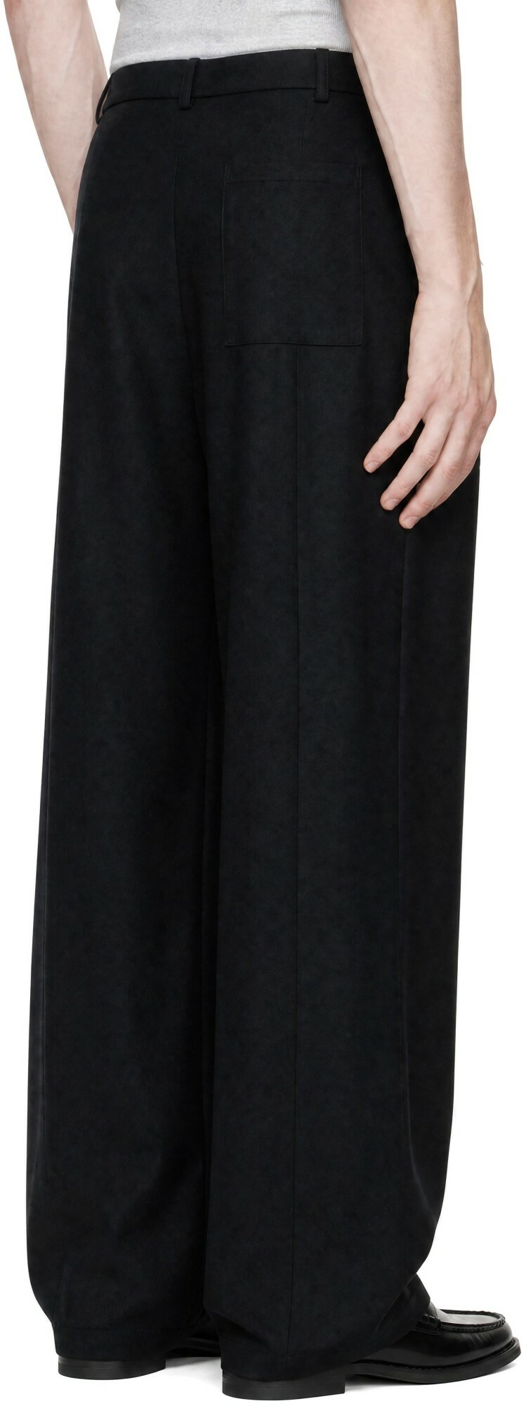 SAGE NATION Black Box Pleat Trousers
