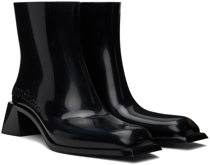 Acne Studios Black Rubber Boots Acne Studios