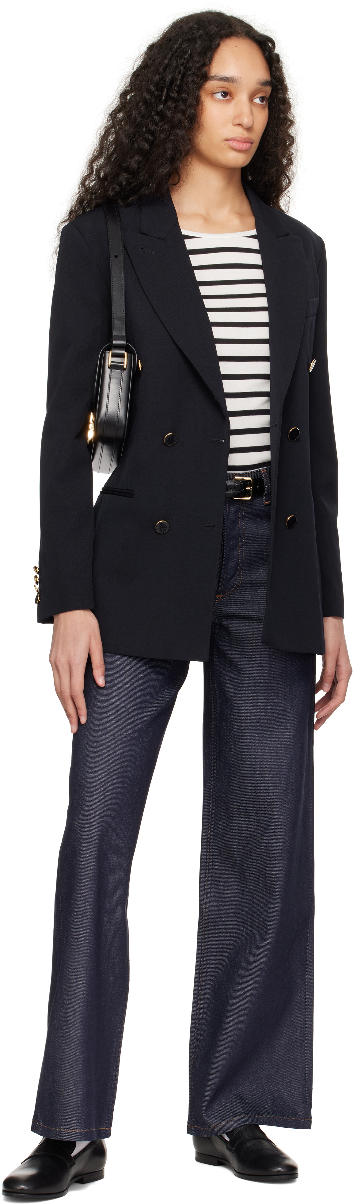 A.P.C. Black Anastasia Barbieri Edition Leather Loafers
