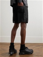 4SDesigns - Straight-Leg Gauze Shorts - Black
