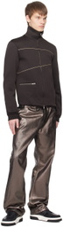 Ferragamo Black Leather Sneakers