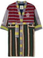 Gallery Dept. - Chateau Josue Logo-Embroidered Upcycled Cotton-Terry Robe - Multi