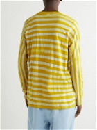 Post-Imperial - Ijebu Tie-Dyed Striped Cotton-Jersey T-Shirt - Yellow