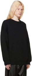 N.Hoolywood Black Crewneck Sweater