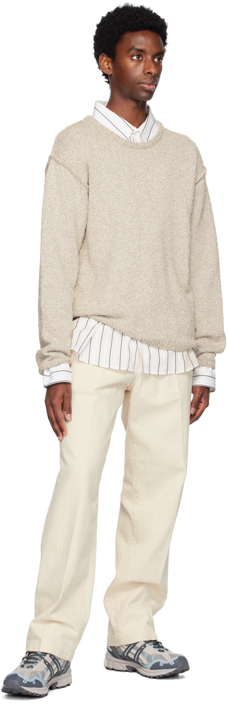 mfpen Beige Crewneck Sweater mfpen