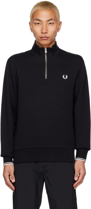 Photo: Fred Perry Black M3574 Sweater