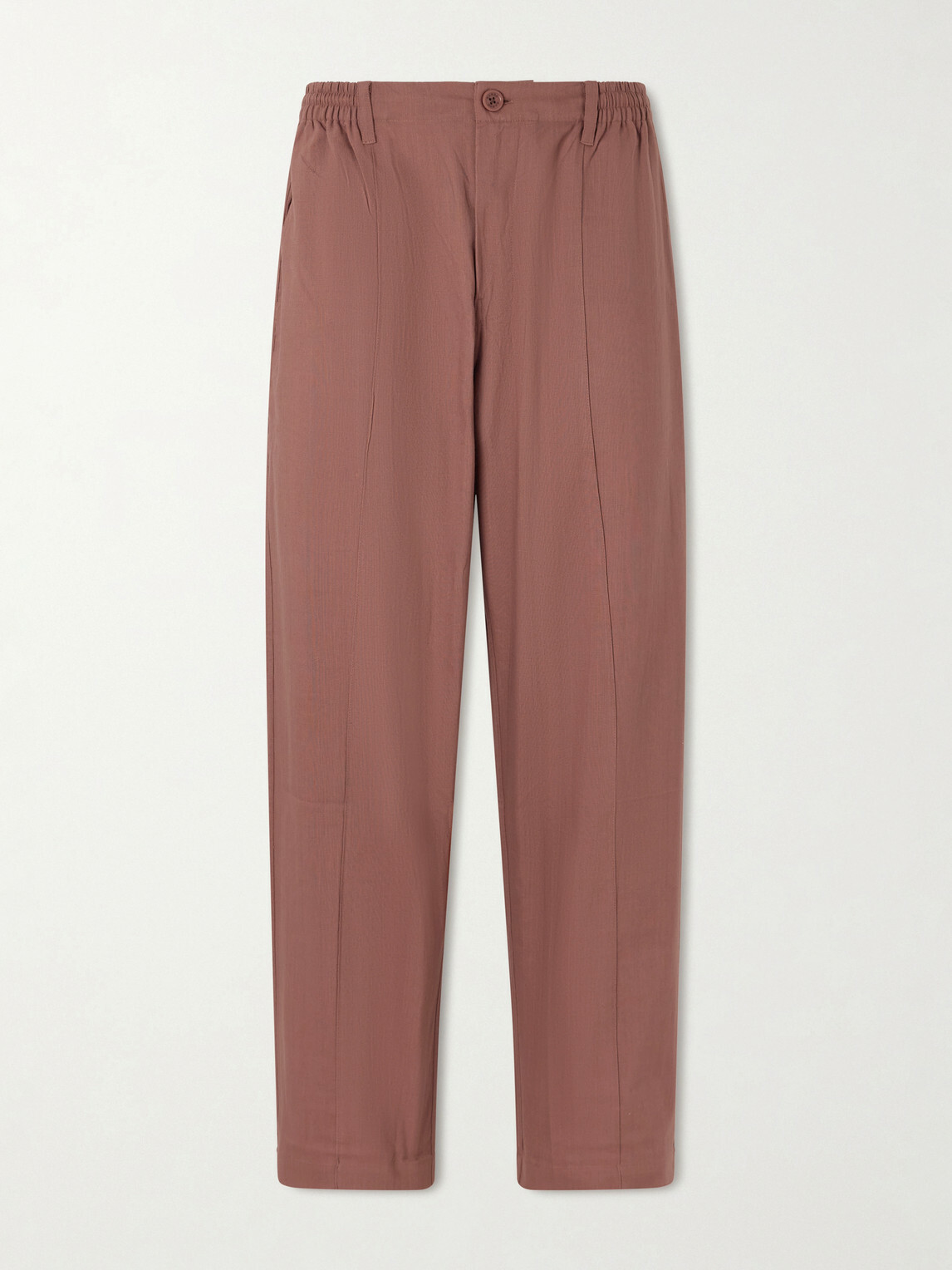 Kardo - Kedar Straight-Leg Cotton Trousers - Brown