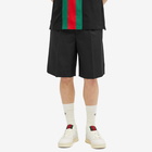 Gucci Men's Wool Shorts in Black Mix