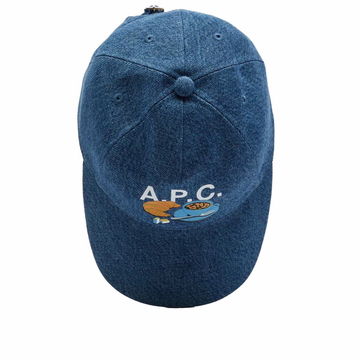 END. x A.P.C. 'Coffee Club' Eden Cap in Light Blue