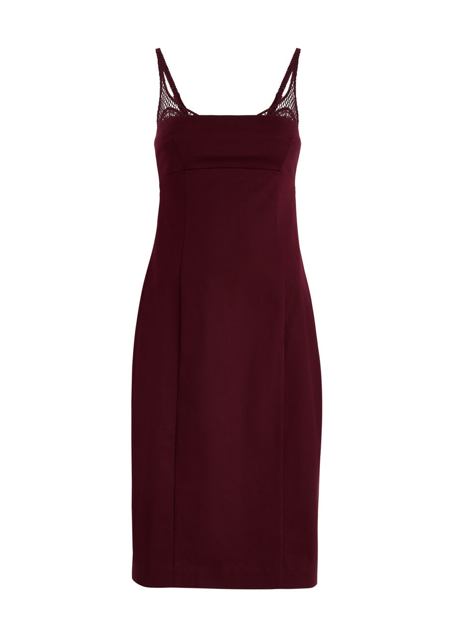 Clea Arlet Stretch-cotton Dress Dark Red