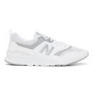 New Balance White and Silver 997H Sneakers