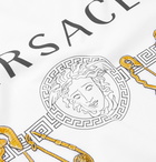 Versace - Slim-Fit Embellished Logo-Print Cotton-Jersey T-Shirt - White