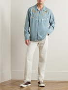 Nudie Jeans - Gonzo Embroidered TENCEL™ Lyocell Western Shirt - Blue
