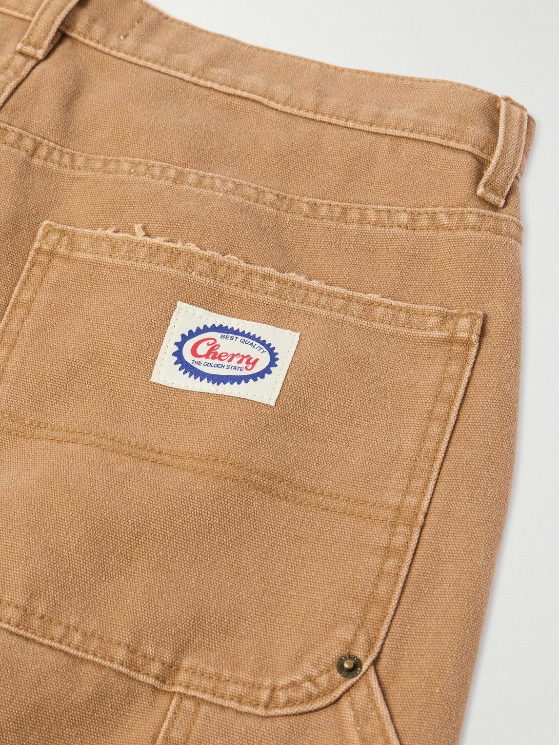 Cherry Los Angeles - Straight-Leg Panelled Printed Cotton-Canvas Trousers - Brown