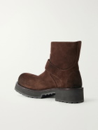 Balenciaga - Venom Waxed-Suede Desert Boots - Brown