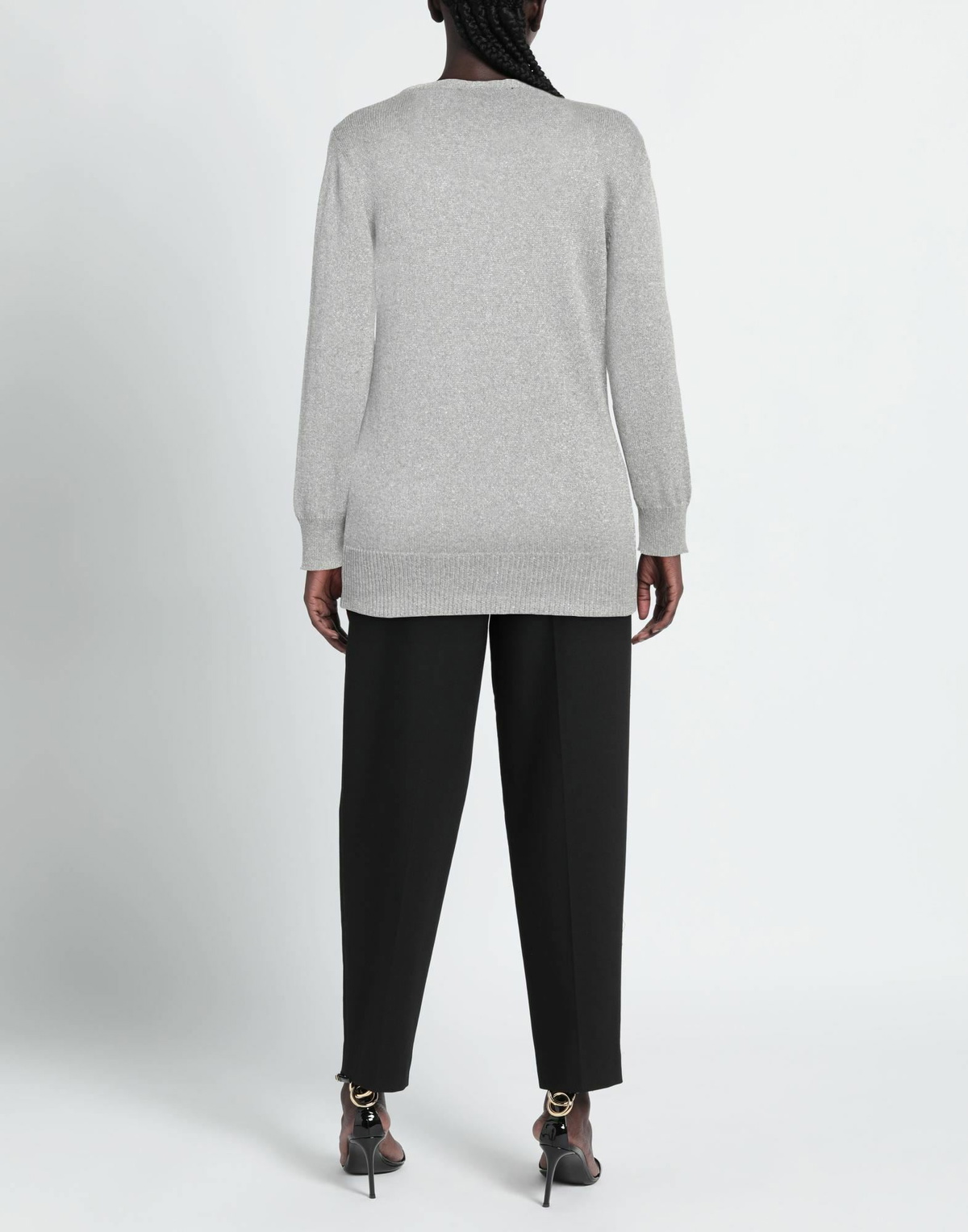 Manila Grace Womens Sweater in Silver