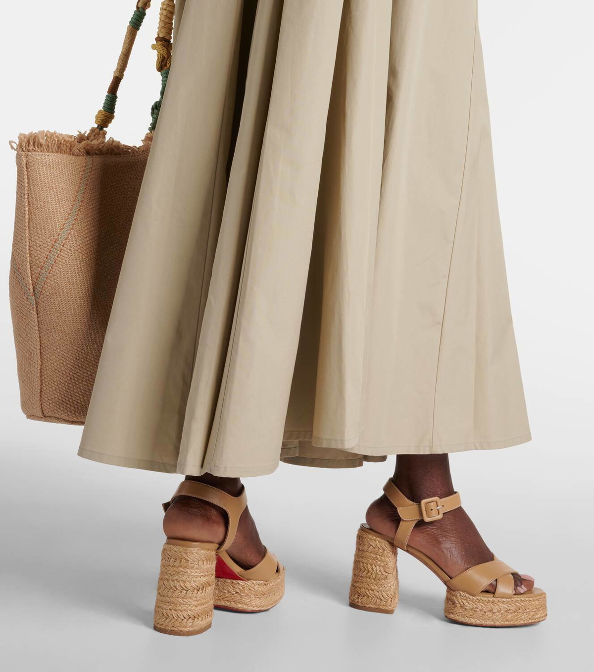 【Christian Louboutin】 Calakala 70 leather espadrilles Christian Louboutin Calakala 70 leather espadrille sandals