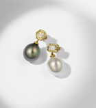 Octavia Elizabeth 18kt yellow gold (750/1000) earrings with diamonds and pearls