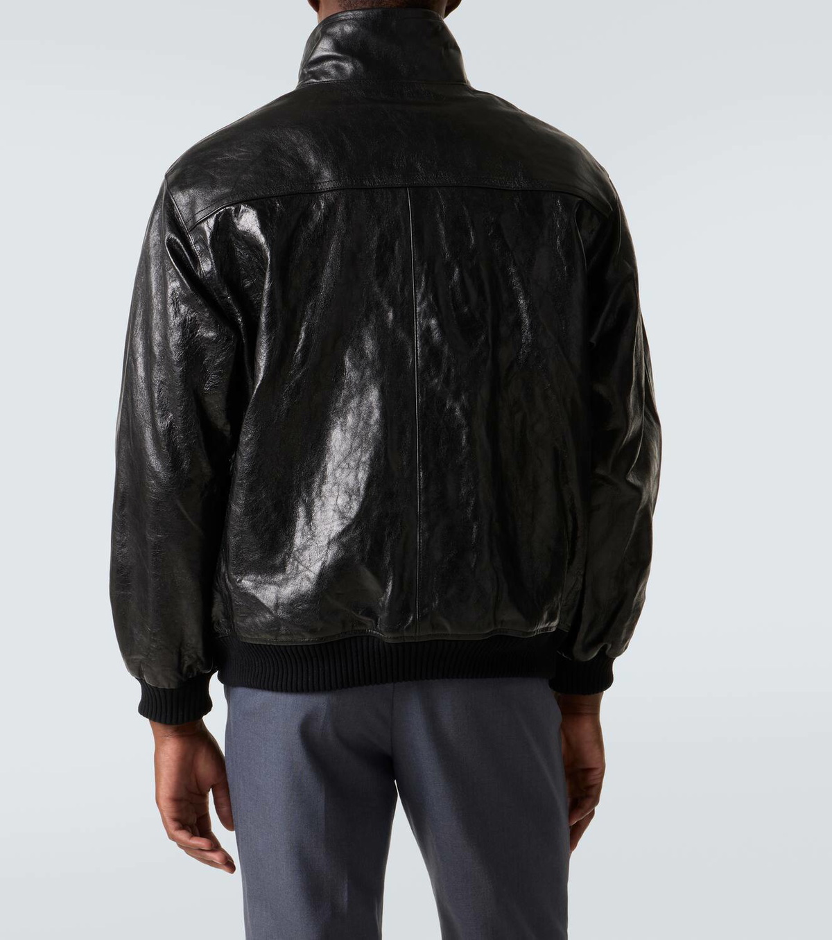 Auralee Leather bomber jacket