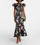 Leo Lin Sofia embellished floral maxi dress