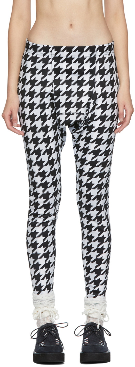 Comme des Garçons Homme Plus Black & White Houndstooth Leggings