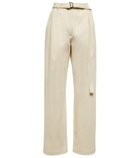 Peter Do - Belted high-rise wide-leg jeans